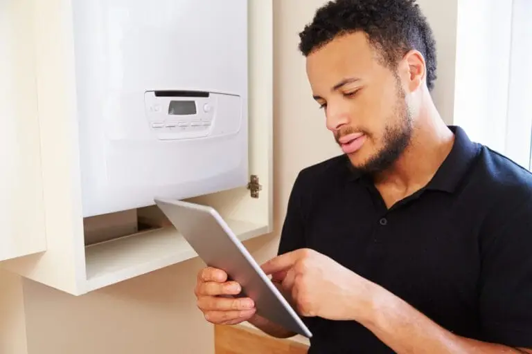 Gas engineer doing gas safety check for a landlord in Aylesbury